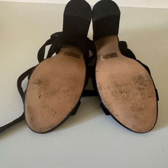 Steve Madden Christey Black Suede Ankle Tie Sandals US10 - Picture 7 of 10